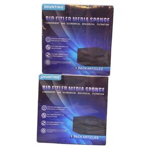 Bio Filter Media Sponge Aquarium Pad‎ Mechanical Biologic Lot of 2 Sealedal